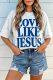 Gray Love Like Jesus Camouflage Oversized T Shirt