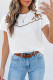 White Western Fashion Embroidered Casual Tee