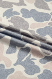 Multicolour Camouflage Loose Tee Drawstring Shorts 2pcs Outfit