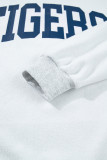 Light Grey AU/ TIGERS Reversible Printed Mock Neck Sweatshirt