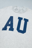 Light Grey AU/ TIGERS Reversible Printed Mock Neck Sweatshirt