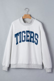 Light Grey AU/ TIGERS Reversible Printed Mock Neck Sweatshirt
