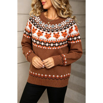 Halloween Fox Jacquard Knit Sweater