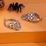 Halloween Sugar Skull Hoop Earrings