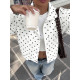 Polka Dot Cropped Jacket Stand Collar Zip‑Up Streetwear Short Outerwear