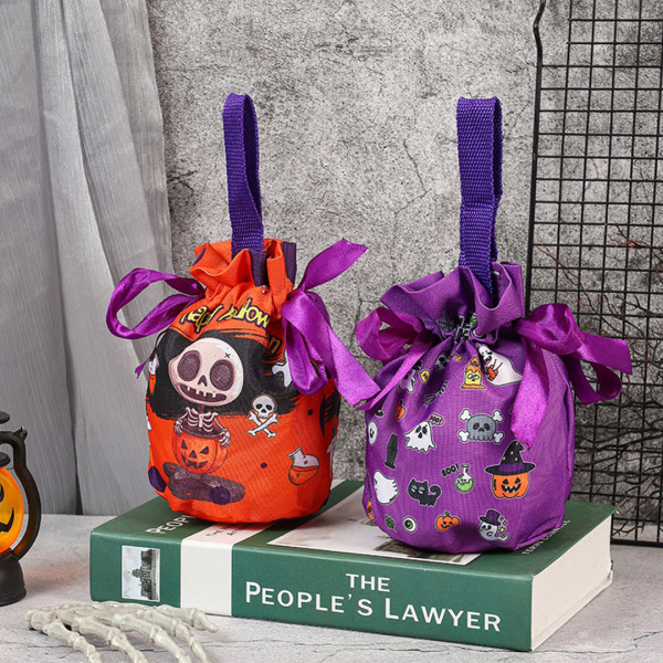 Halloween Trick Or Treat Drawstring Candy Bags