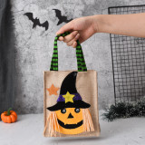 Halloween Burlap Trick Or Treat Tote Bags