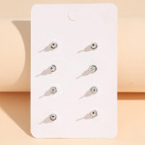 Women Multi‑Color Lightning Bolt Stud Earrings 4‑Pairs Jewelry Set