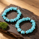 Turquoise Beaded Hoop Earrings