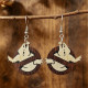 Halloween Ghost Sign Wooden Dangle Earrings