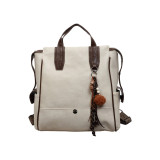 Vintage Faux Leather Multi‑Way Backpack Tote