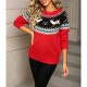 Christmas Reindeer Snowflake Fair Isle Knit Sweater