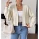Chic Floral Detail Loose Knit Open Cardigan