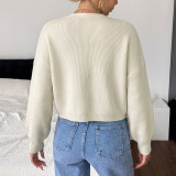Chic Floral Detail Loose Knit Open Cardigan