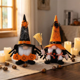 Halloween Spider Witch Gnome Plush Doll