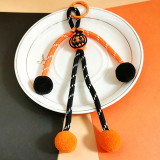 Halloween Ghost Pom Pom Keychain Charm