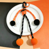 Halloween Ghost Pom Pom Keychain Charm
