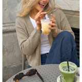 Women Cropped Open Knit Cardigan