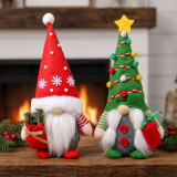Christmas Faceless Gnome Plush Ornament