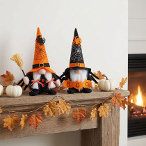 Halloween Spider Witch Gnome Plush Doll