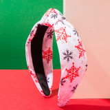 Christmas Snowflake Plaid Knotted Headband