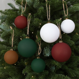 Vintage Matte Christmas Ball Ornaments Set