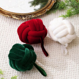 Luxury Velvet Knotted Christmas Ball Hanging Ornaments