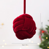 Luxury Velvet Knotted Christmas Ball Hanging Ornaments