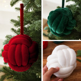Luxury Velvet Knotted Christmas Ball Hanging Ornaments