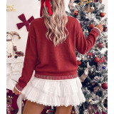 Red Merry Letter Christmas Sweater For Women