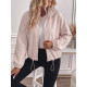 Drawstring Hem Zip Up Sweatshirt Jacket