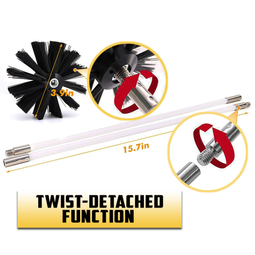 Us 23 99 12m Power Sweeping Chimney Brush Diy Flexible Rods Full Kit M Onwardbeautyty Com