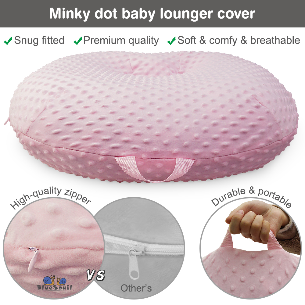 White Removable Slipcover for Newborn Lounger Super Soft Premium Minky Dot Water Resistant Baby Lounger Cover Ultra Comfortable Safe for Babies Lounger Removable Cover for Newborn Lounger 