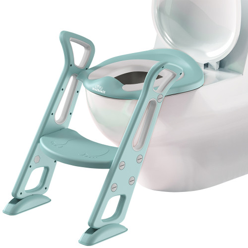 Potty Training Toilet Seat with Step Stool Ladder for Kids and Toddler, Sturdy Potty With Ladder For Boys and Girls by BlueSnail