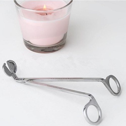 17CM Stainless Steel Candle Wick Trimmer Oil Lamp Trim scissor tijera tesoura Cutter Snuffer Tool Hook Clipper
