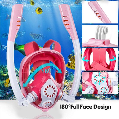 Child Scuba Diving Mask Full Face Snorkeling Mask Underwater Anti Fog Snorkeling Diving Mask For Swimming Spearfishing Dive