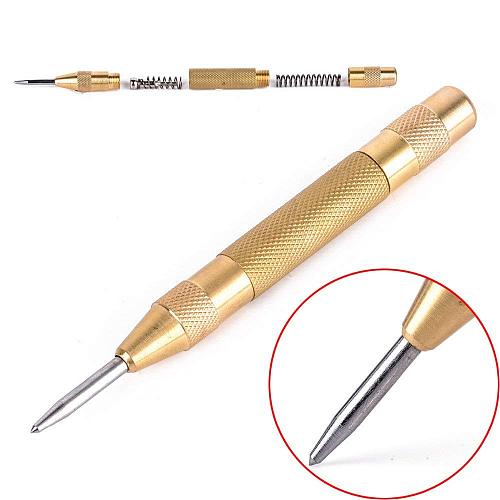 Automatic Center Punch 5'' Center Pin Spring Loaded Marking Starting Holes Wood Press Dent Marker Woodwork Tool Drill Bit