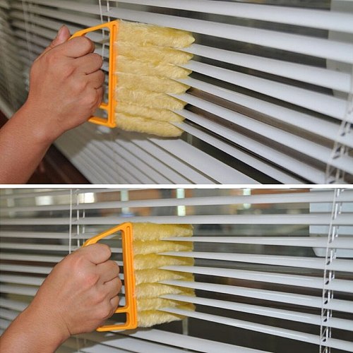 Household window cleaner microfibre venetian blind blade cleaner dust brush cleaner washable vents clean brush