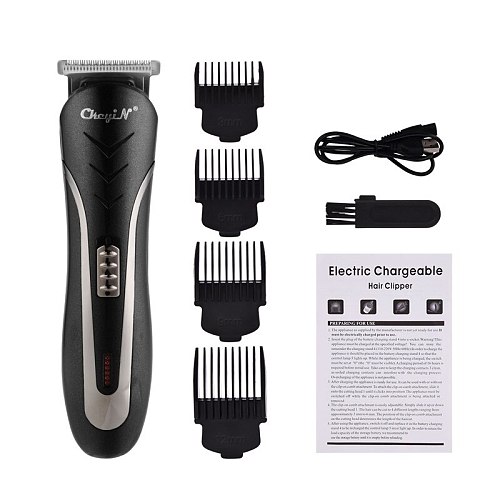 USB Rechargeable Hair Trimmer Men's Hair Cutting Machine Beard Trimmer Shaver Razor Haircut Electric Hair Clipper 4 Limit Comb