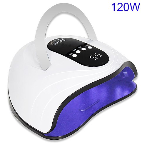 120W Newest High Power Gel Lamp 42 LED UV Lamps Fast Curing Nail Dryer With Big Room and Timer Smart Sensor Nail Tools