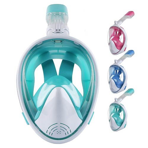 Foldable Full Face Diving Mask Anti-fog Snorkeling Mask Underwater Scuba Respiratory Masks Waterproof Training Dive Equipmet