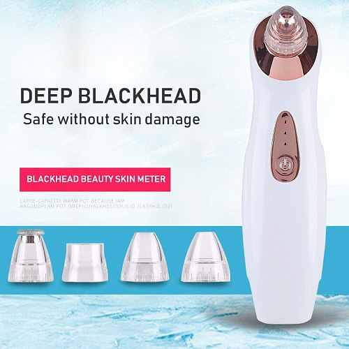 Electric Blackhead Remover Face Acne Pore Vacuum Suction Pore Cleaner Machine with 4 Replacement Head Deep Clean Skin Care Tools
