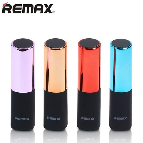 REMAX Lipstick Power Bank 2400mAh Portable Charger Powerbank External Battery Charger for iphone 5s 6 7s samsung with free cable