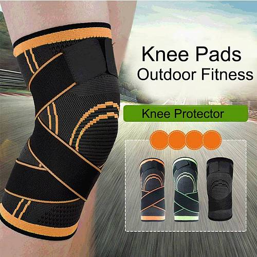 Pressurized Elastic Knee Pads for Joints Support Protection Outdoor Fitness Sport Basketball Cycling Knee Brace Pads Protector