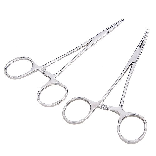 Hemostatic Forceps Pet Hair Clamp Fishing Locking Pliers Epilation Tools Curved/Straight 12.5cm 16 18cm Hand Tool