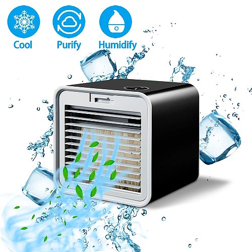 Convenient Mini Portable Air Conditioner Humidifier Air Cooler Space Easy Cool Purifies Big Wind Air Fan for Home Office Desk