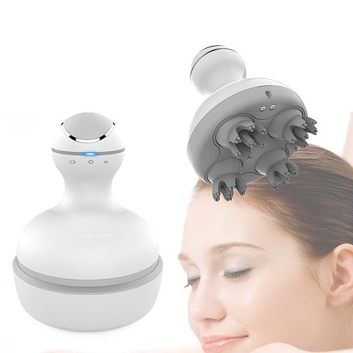 2019 New 3D waterproof Electric Head Massager Wireless Scalp Massage Promote Hair Growth Body deep tissue Kneading Vibrating