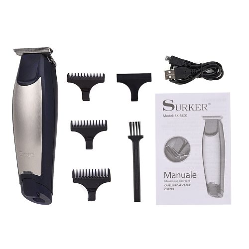 USB Rechargeable Hair Trimmer Electric Hair Cutting Machine Beard Trimmer Clipper Kids Barber Haircut With 3 Limit Combs