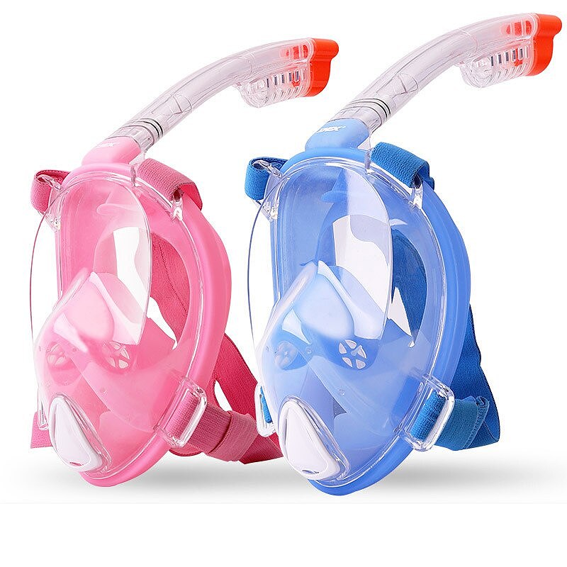 Download New Full Face Snorkeling Masks Panoramic View Anti Fog Anti Leak Swimming Snorkel Scuba Underwater Diving PSD Mockup Templates