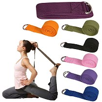 New Sport Yoga Stretch Strap D-Ring Belts Gym Waist Leg Fitness Adjustable Belt